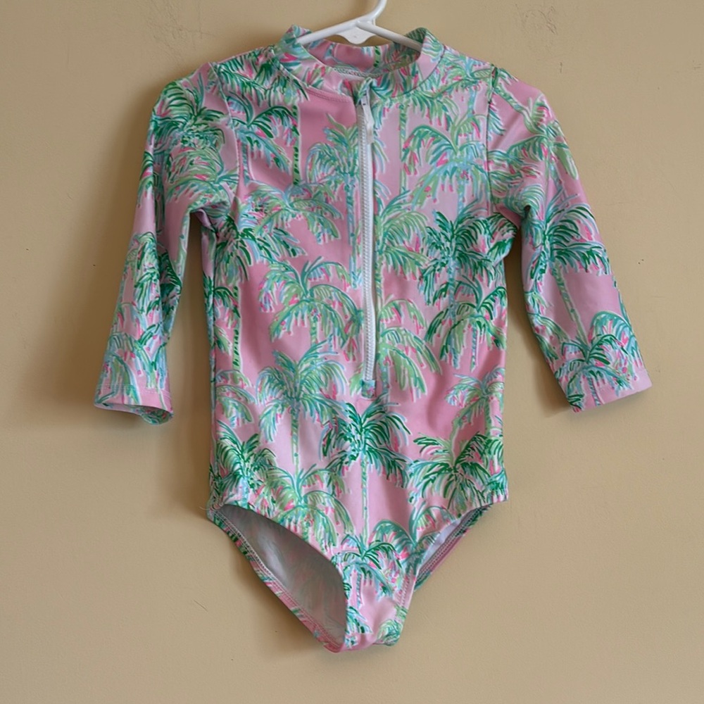 Tommy Bahama Tropical Print Kids Rashguard Size XS 4